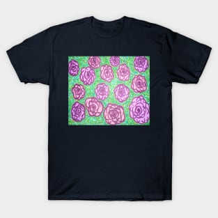 Preppy Rose Garden Print T-Shirt